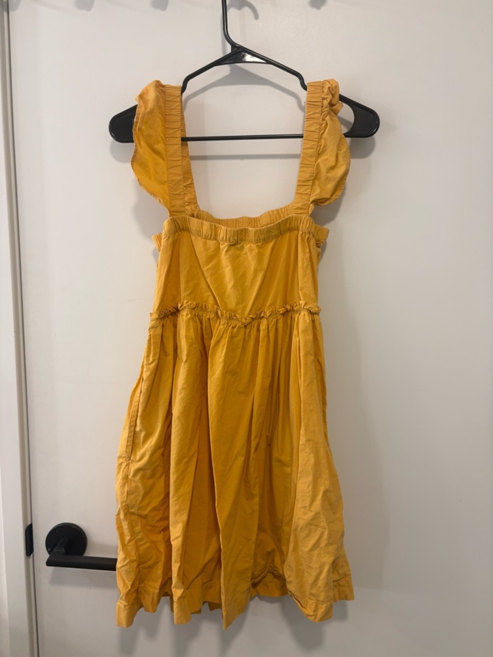 Madewell Yellow Ruffle Strap Summer Dress - Picture 2 of 3
